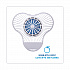 Urinal Screen with Non-Para Deodorizer Block, Green Apple Scent, Blue/White, 3.25 oz, 12/Box (NUS)