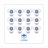 Urinal Screen with Non-Para Deodorizer Block, Green Apple Scent, Blue/White, 3.25 oz, 12/Box (NUS)