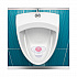 Urinal Screen with Para Deodorizer Block, Cherry Scent, Red/White, 3 oz, 12/Box (PBS)