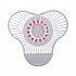 Urinal Screen with Para Deodorizer Block, Cherry Scent, Red/White, 3 oz, 12/Box (PBS)