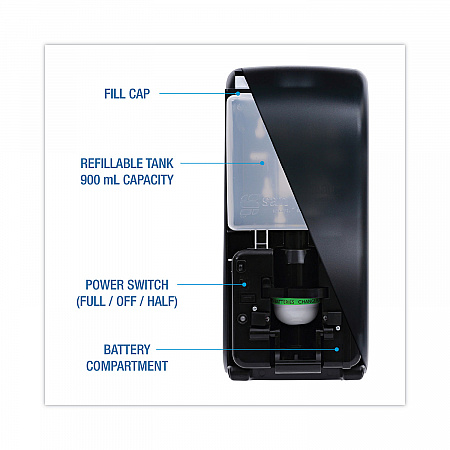 Bulk Fill Foam Soap Dispenser with Key Lock, 900 mL, 5.25 x 4 x 12, Black Pearl (SHF900SBBW)