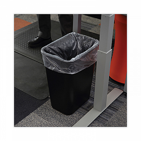 Soft-Sided Wastebasket, 41 qt, Plastic, Black (41QTWBBLA)