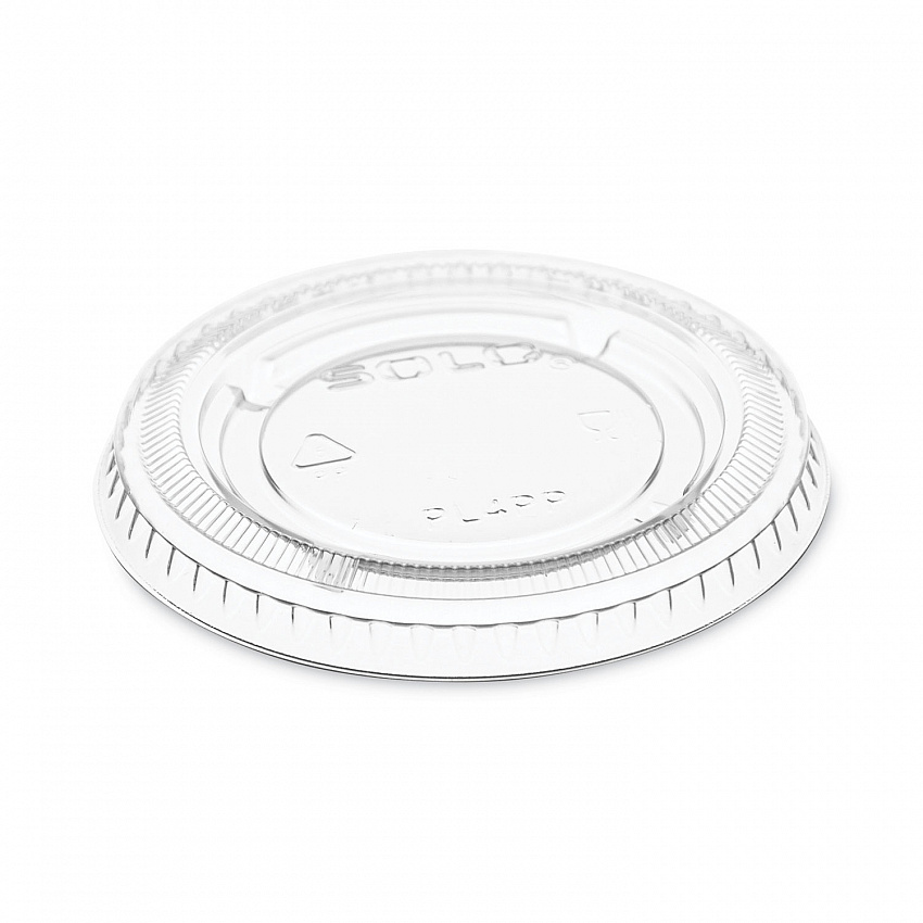 Portion/Souffle Cup Lids, Fits 3.25 oz/4 oz/5.5 oz Portion Containers, Plastic, Clear, 125/Sleeve, 20 Sleeves/Carton (PL4PP)
