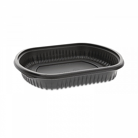 Clearview Micromax Microwavable Container, 36 oz, 9.37 x 8 x 1.5, Black, Plastic, 250/Carton (0CN846360000)