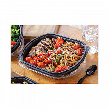Clearview Micromax Microwavable Container, 36 oz, 9.37 x 8 x 1.5, Black, Plastic, 250/Carton (0CN846360000)