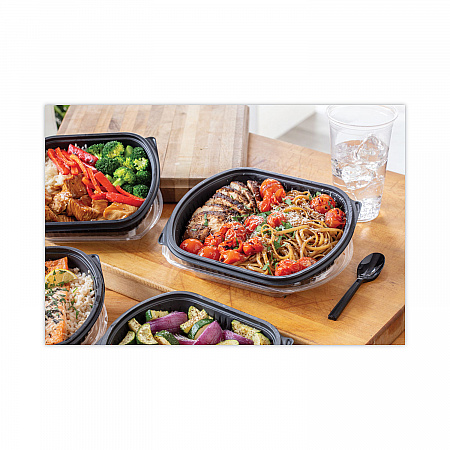 Clearview Micromax Microwavable Container, 36 oz, 9.37 x 8 x 1.5, Black, Plastic, 250/Carton (0CN846360000)