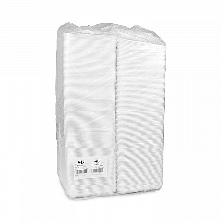Meat Tray, #4D, 9.5 x 7 x 1.25, White, Foam, 500/Carton (0TF104D10000)