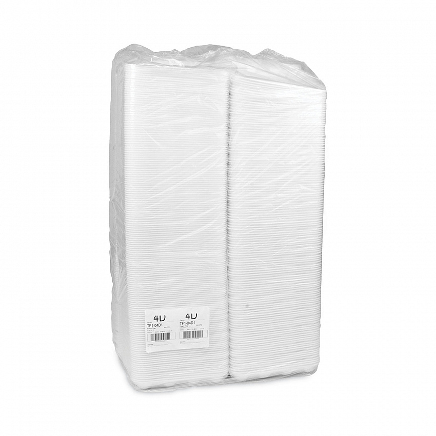Meat Tray, #4D, 9.5 x 7 x 1.25, White, Foam, 500/Carton (0TF104D10000)