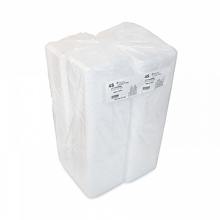Meat Tray, #4 Shallow, 9.12 x 7.12 x 0.65, White, Foam, 500/Carton (0TF104S00000)