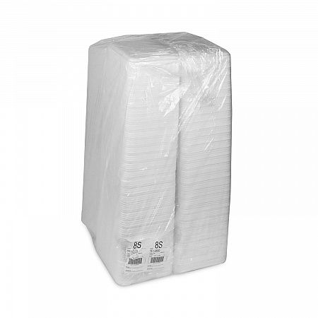 Supermarket Tray, #8S, 10 x 8 x 0.65, White, Foam, 500/Carton (0TF108S00000)