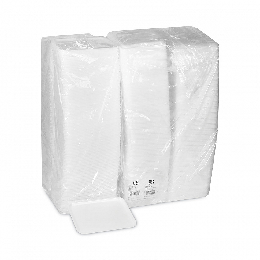 Supermarket Tray, #8S, 10 x 8 x 0.65, White, Foam, 500/Carton (0TF108S00000)