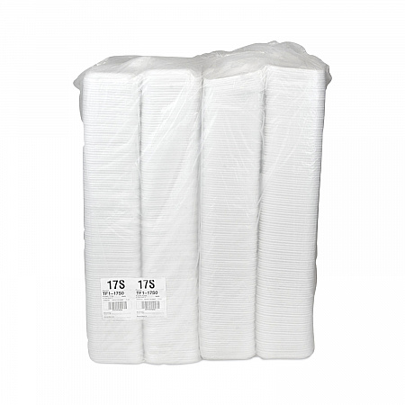 Supermarket Tray, #17, 8.3 x 4.8 x 0.65, White, Foam, 1,000/Carton (0TF117S00000)