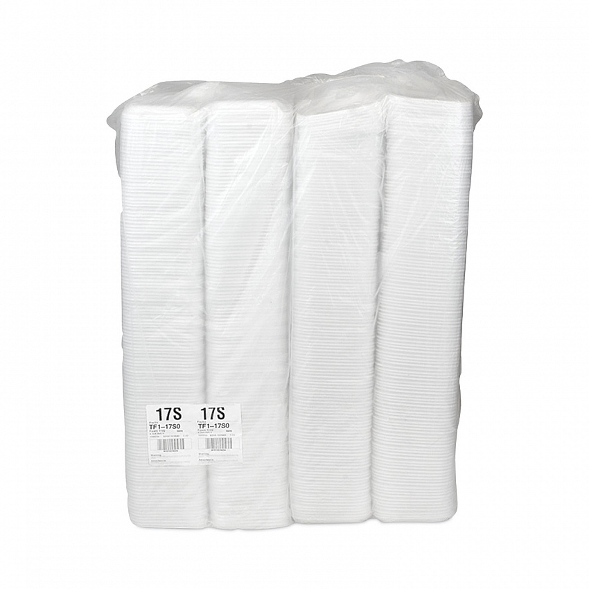 Supermarket Tray, #17, 8.3 x 4.8 x 0.65, White, Foam, 1,000/Carton (0TF117S00000)