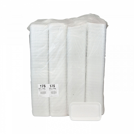 Supermarket Tray, #17, 8.3 x 4.8 x 0.65, White, Foam, 1,000/Carton (0TF117S00000)