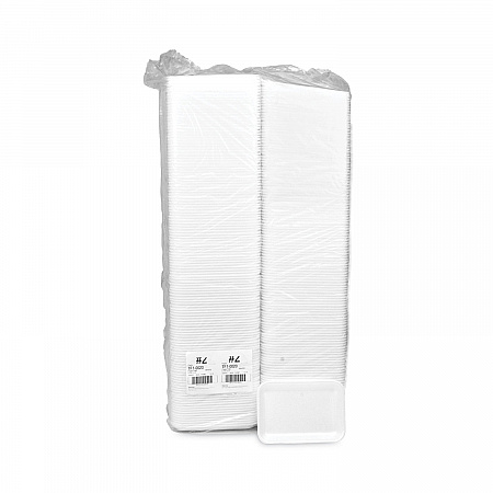 Supermarket Tray, #2, 8.2 x 5.7 x 0.91, White, Foam ,500/Carton (0TF100200000)