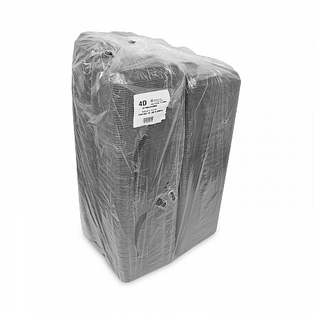 Supermarket Tray, #4D1, 9.5 x 7 x 1.25, Black, Foam, 500/Carton (0TFB04D10000)