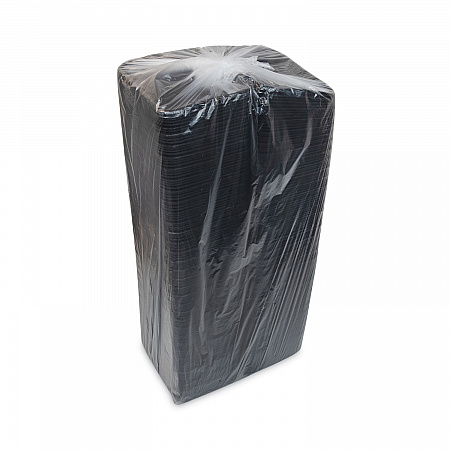 Supermarket Tray, #4D1, 9.5 x 7 x 1.25, Black, Foam, 500/Carton (0TFB04D10000)