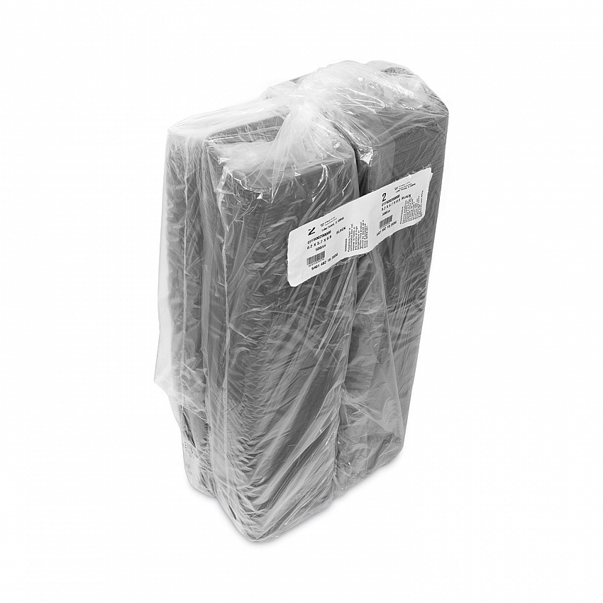 Supermarket Tray, #2, 8.2 x 5.7 x 0.91, Black, Foam, 500/Carton (0TFB00200000)