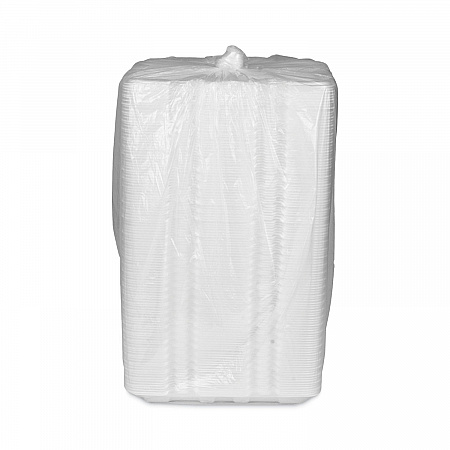 Foam Hinged Lid Containers, Dual Tab Lock Hoagie, 13 x 4.5 x 3, White, 250/Carton (0TH1X267000Y)
