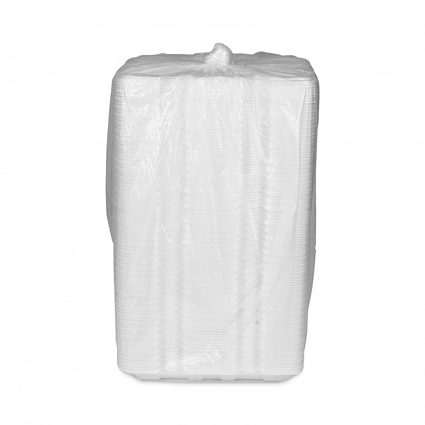Foam Hinged Lid Containers, Dual Tab Lock Hoagie, 13 x 4.5 x 3, White, 250/Carton (0TH1X267000Y)
