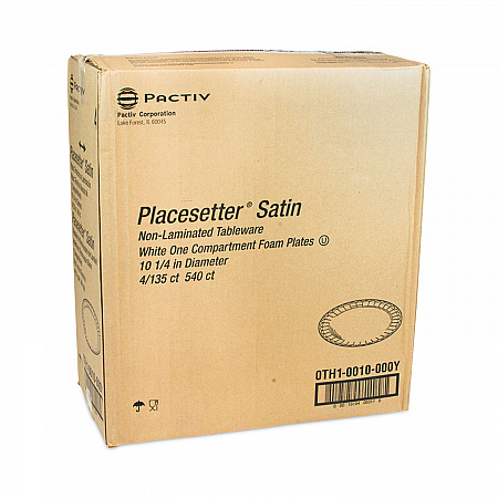 Placesetter Satin Non-Laminated Foam Dinnerware, Plate, 10.25