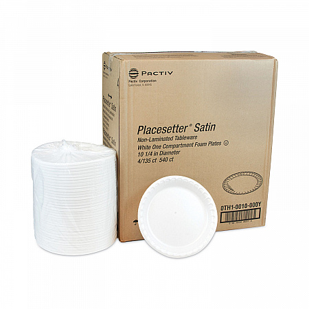 Placesetter Satin Non-Laminated Foam Dinnerware, Plate, 10.25