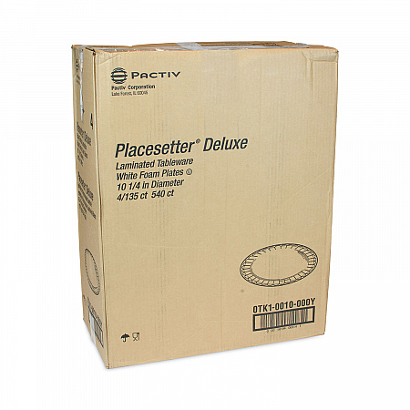Placesetter Deluxe Laminated Foam Dinnerware, Plate, 10.25
