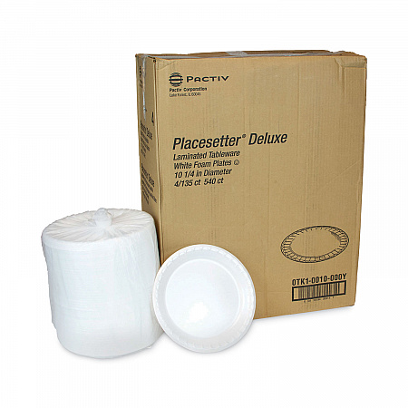 Placesetter Deluxe Laminated Foam Dinnerware, Plate, 10.25