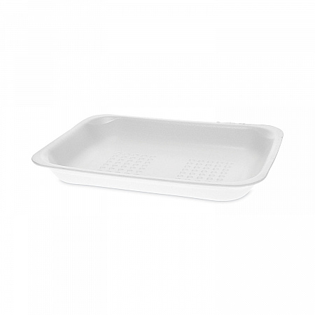 Meat Tray, #2, 8.4 x 5.9 x 1.2, White, Foam, 500/Carton (51P102FS)