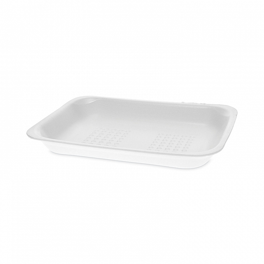 Meat Tray, #2, 8.4 x 5.9 x 1.2, White, Foam, 500/Carton (51P102FS)