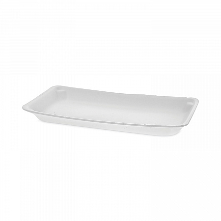 Supermarket Tray, #10P, 10.75 x 5.5 x 1.2, White, Foam, 400/Carton (51P110P)
