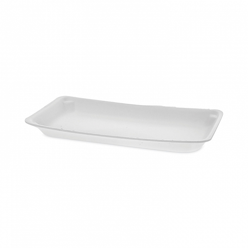 Supermarket Tray, #10P, 10.75 x 5.5 x 1.2, White, Foam, 400/Carton (51P110P)