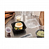 EarthChoice Vented Dual Color Microwavable Hinged Lid Container, 16 oz, 6 x 6 x 3.1, Black/Clear, Plastic, 321/Carton (DC6610B000)