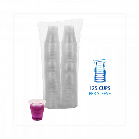 Translucent Plastic Cold Cups, 3 oz, 125/Pack (TRANSCUP3PK)