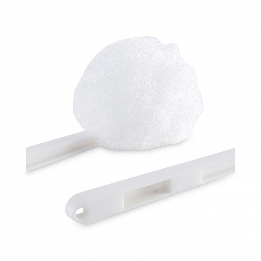 Deluxe Toilet Bowl Mop, 12" Handle, 2" Mop Head, White (00160EA)
