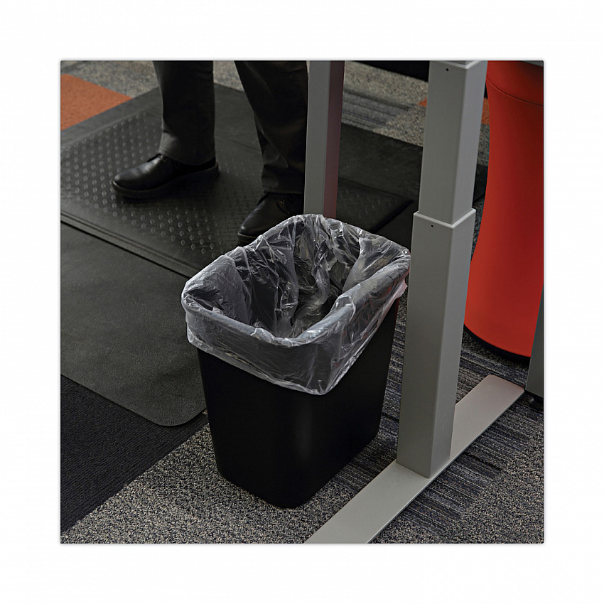 High-Density Can Liners, 10 gal, 6 mic, 24" x 23", Natural, Perforated Roll, 50 Bags/Roll, 20 Rolls/Carton (242306)
