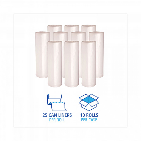 High-Density Can Liners, 33 gal, 14 mic, 33
