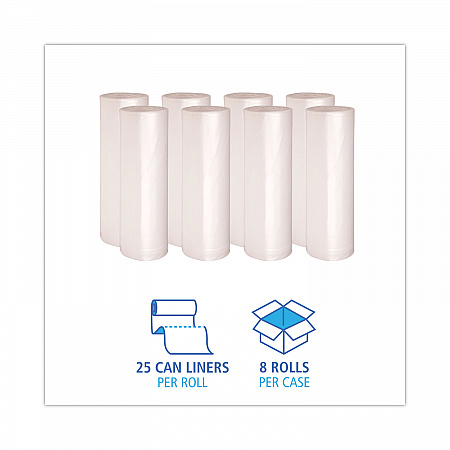 High-Density Can Liners, 60 gal, 11 mic, 38