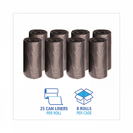 High-Density Can Liners, 60 gal, 14 mic, 38