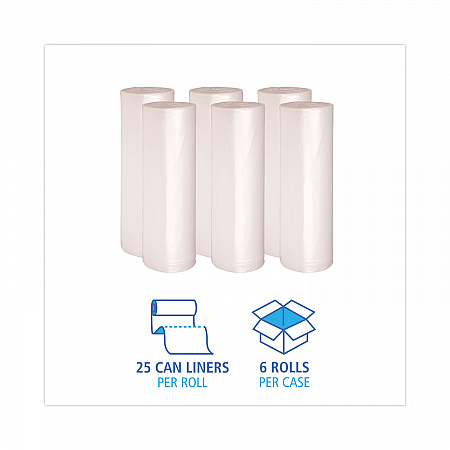 High-Density Can Liners, 60 gal, 19 mic, 38