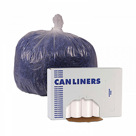 High-Density Can Liners, 60 gal, 19 mic, 38
