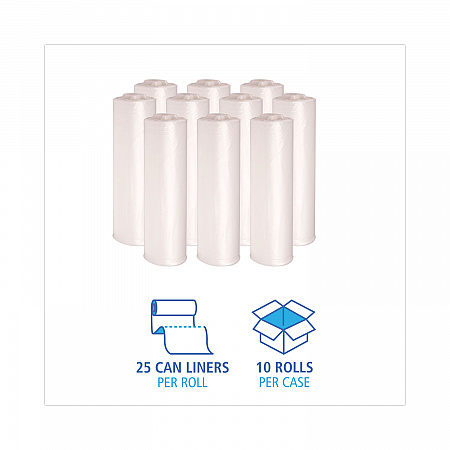 High-Density Can Liners, 45 gal, 11 mic, 40