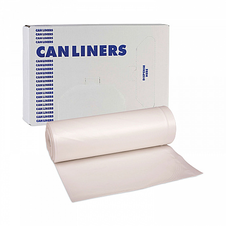 High-Density Can Liners, 45 gal, 19 mic, 40