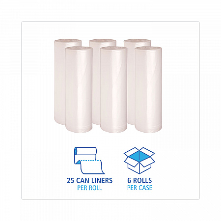High-Density Can Liners, 56 gal, 19 mic, 43