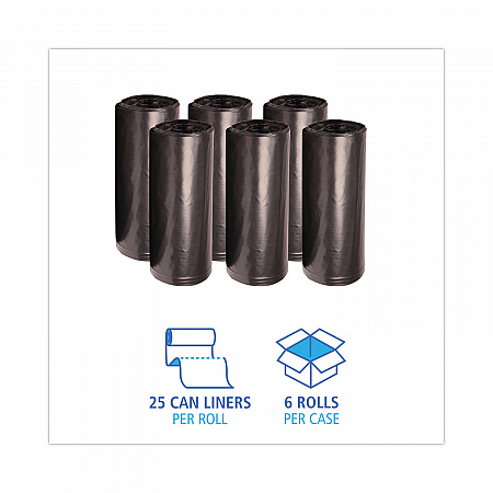 High-Density Can Liners, 56 gal, 19 mic, 43