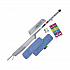 Bucketless Microfiber Mop System, 5 x 18 Blue Microfiber Head, 59