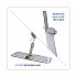 Bucketless Microfiber Mop System, 5 x 18 Blue Microfiber Head, 59