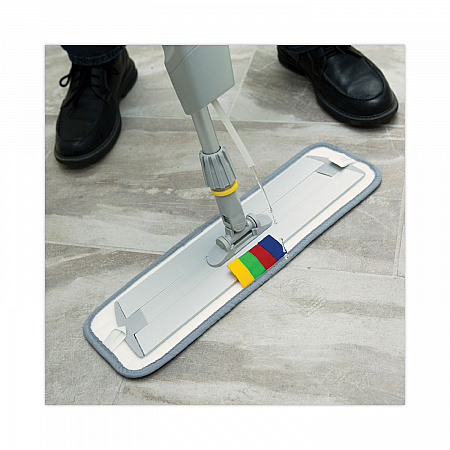 Bucketless Microfiber Mop System, 5 x 18 Blue Microfiber Head, 59
