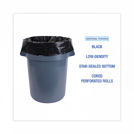 Industrial Can Liner Rolls, 60 gal, 2.7 mil, 21
