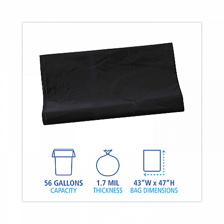 Linear Low Density Industrial Can Liners, 56 gal, 1.7 mil, 43